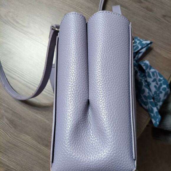 Steve Madden Lavender Pebbled Faux Leather Handbag Crossbody Bag - Picture 6 of 13